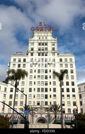 A view of the El Cortez hotel in San Diego Stock Photo