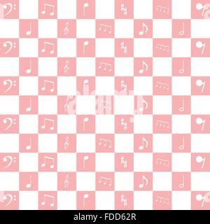 Seamless background with music notes pattern Stock Vector