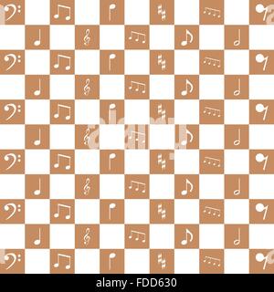 Seamless background with music notes pattern Stock Vector
