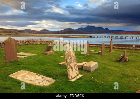 The Commonwealth War Cemetery on the Kyle of Tongue on the North Coast of Scotland Stock Photo
