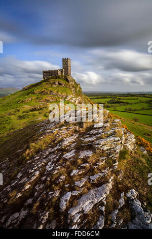 Brent Tor church in West Devon. Stock Photo