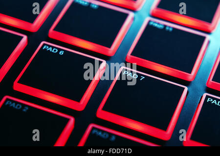 Pad for finger drumming, new technology. Stock Photo