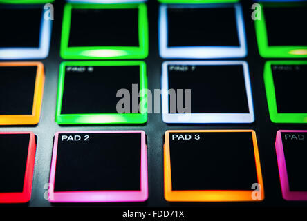 Pad for finger drumming, new technology. Stock Photo