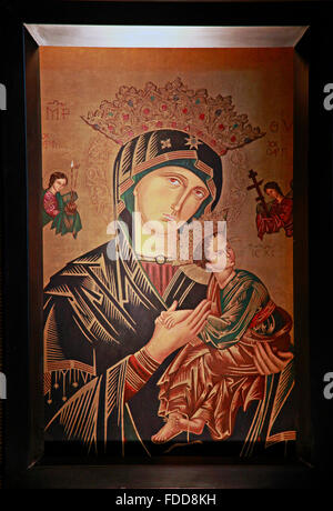 Byzantine Madonna and child painting in Saint Finbarre's Cathedral Cork City Ireland Stock Photo