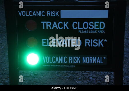 Volcano Alert Sign Active volcano warning sign, Tongariro Alpine Crossing, tongariro ...
