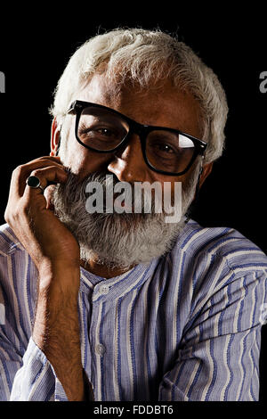 1 indian Senior Adult Man Stock Photo