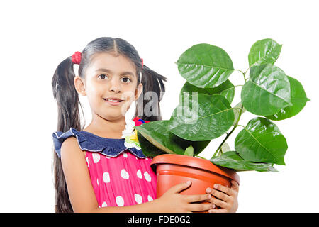 1 Person Only Caring Environmental-concern Girl Growth Kid Plant-life Planting Smiling Social Stock Photo