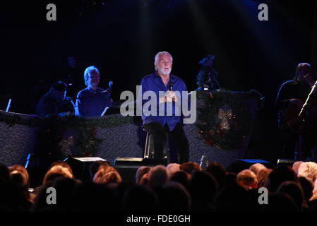 Kenny Rogers performing live on stage at The Valley Forge Music Fair  Featuring: Kenny Rogers Where: King Of Prussia, Pennsylvania, United States When: 18 Dec 2015 Stock Photo