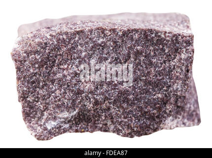 macro shooting of collection natural rock - red alunite mineral stone isolated on white background Stock Photo