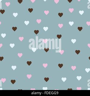 Seamless geometric pattern with hearts Stock Vector