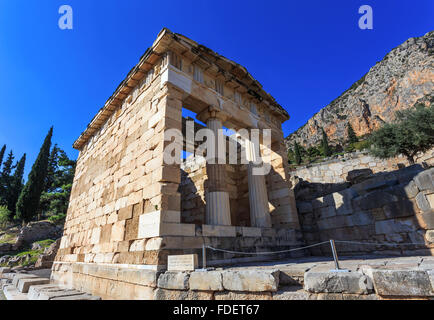 treasure of Athenians in Ancient Delphi Stock Photo
