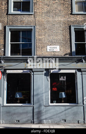 Exterior of The Fellow Pub, York Way, Kings Cross, London Stock Photo