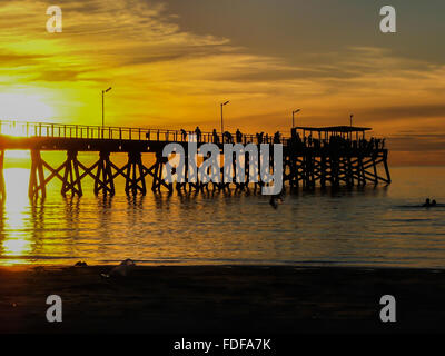 South Australian Sunset from Largs Bay Adelaide Stock Photo