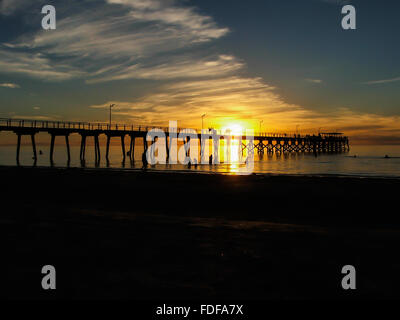 South Australian Sunset from Largs Bay Adelaide Stock Photo