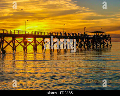 South Australian Sunset from Largs Bay Adelaide Stock Photo