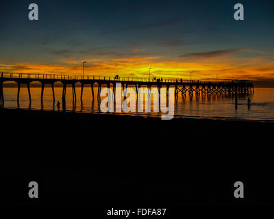 South Australian Sunset from Largs Bay Adelaide Stock Photo