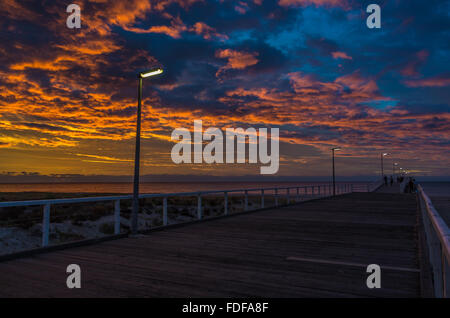 South Australian Sunset from Largs Bay Adelaide Stock Photo