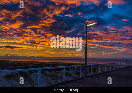 South Australian Sunset from Largs Bay Adelaide Stock Photo