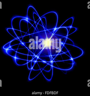 Image of color atoms and electrons. Physics concept Stock Photo ...