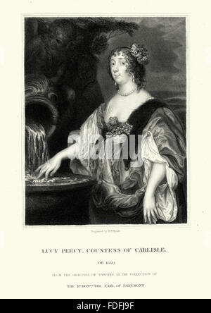 Lucy Hay, Countess of Carlisle (nee Percy; 1599 – 5 November 1660), was an English courtier known for her beauty and wit. She wa Stock Photo