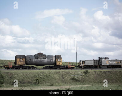 Molten Steel Torpedo Train at SSI Redcar Blast Furnace Stock Photo - Alamy