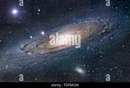 NASA image Andromeda galaxy with Evening Star Stock Photo