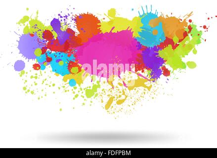Multi color blots background. Vector illustration Stock Vector