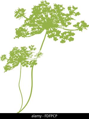 background with plant green silhouette Stock Vector