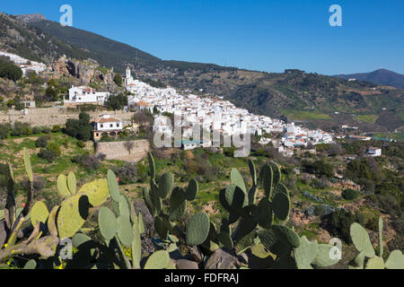 Casarabonela, Malaga Province, Andalusia, southern Spain.  Typical white washed mountain town. Stock Photo