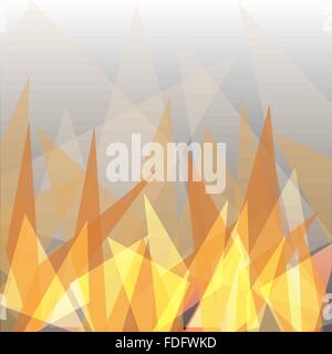 Abstract flame triangle geometric design. Stock Vector