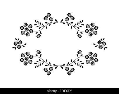 Abstract floral frame. Element for design. Stock Vector