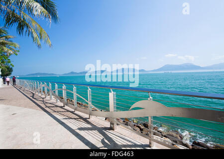 Waterfront in Hong Kong along the coast at day Stock Photo