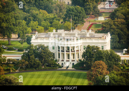 The White Hiuse aerial view in Washington, DC, USA Stock Photo