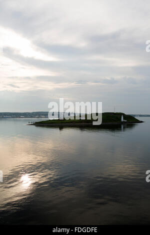 Georges Island on a misty morning in Halifax Bay, Canada. Stock Photo