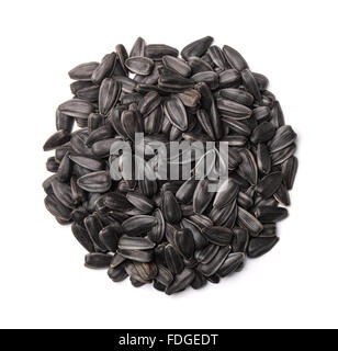 Top view of sunflower seeds isolated on white Stock Photo