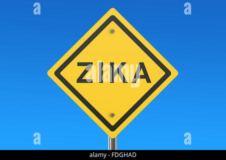 Zika virus sign isolated on blue sky Stock Photo