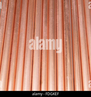 Copper pipes- can be used for abstract background. Stock Photo