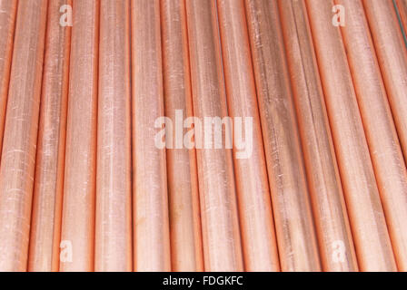 Copper pipes- can be used for abstract background. Stock Photo