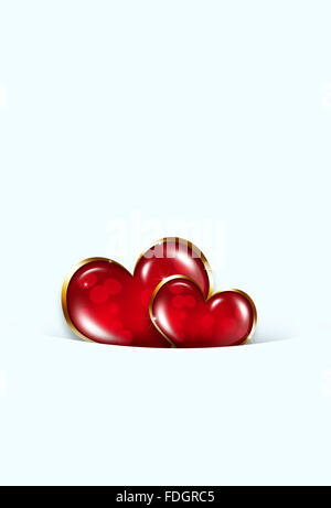 hearts on a white background Stock Photo - Alamy