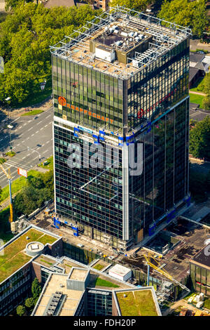 Aerial view, Bundesknappschaft, administrative Bochum, pension fund, 450-euro jobs, marginal employment, Romin skyscraper, Stock Photo