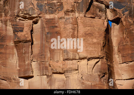 Courthouse Towers, detail of sandstone formation, Arches National Park, Moab, Utah USA Stock Photo
