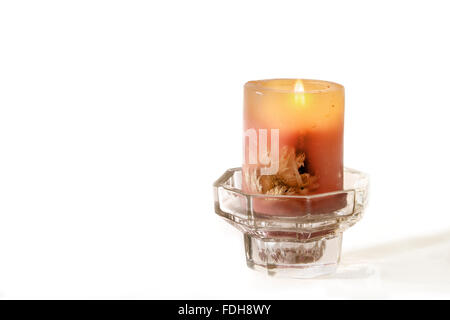 Lit Candle Stock Photo