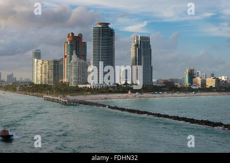 South Beach Miami Tall Condos Stock Photo