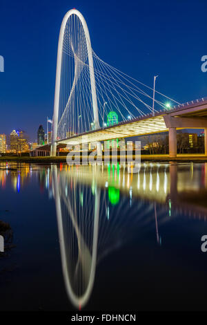 The Margaret Hunt Hill Bridge is a bridge in Dallas, Texas which spans the Trinity River Stock Photo