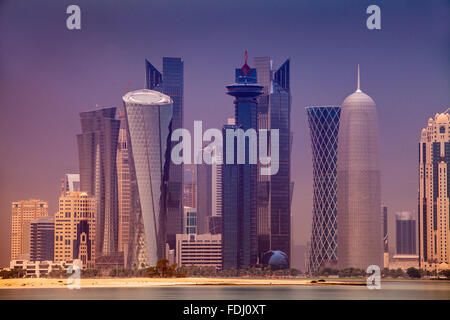 Doha Skyscrapers, Doha, Qatar Stock Photo