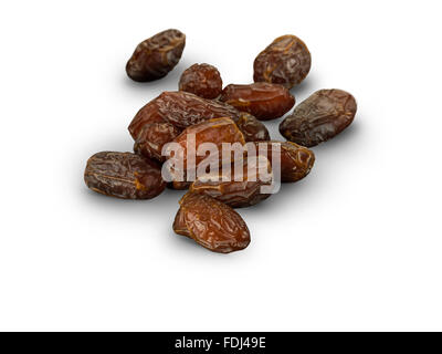 Organic Medjool Figs isolated on white Stock Photo
