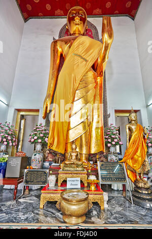 Phra Buddha Lokanat, Buddha image in the East Assembly Hall. Wat Pho Temple, Bangkok, Thailand. Stock Photo