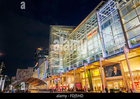 CentralWorld Shopping Plaza illuminated at night. Bangkok, Thailand. Stock Photo