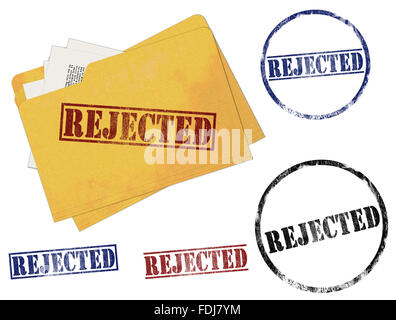 Rejected Rubber Stamp Marks Stock Photo