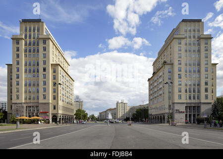 Berlin, Germany, gatehouses in the style of Stalinist architecture Stock Photo